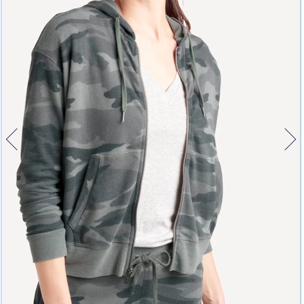 Splendid Camo Jogger + Zip Up